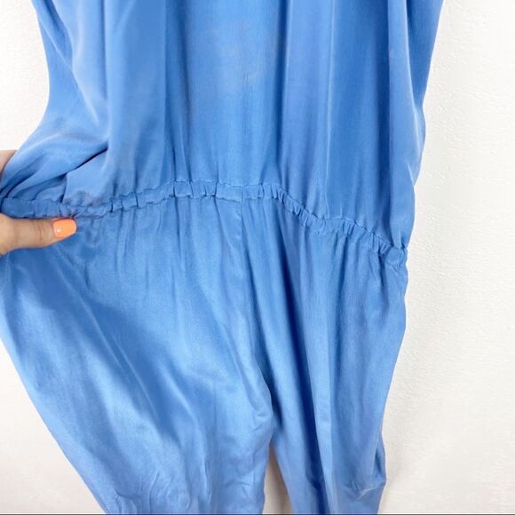 Joie Blue Silk Tank Top Jumpsuit Medium - Picture 12 of 12